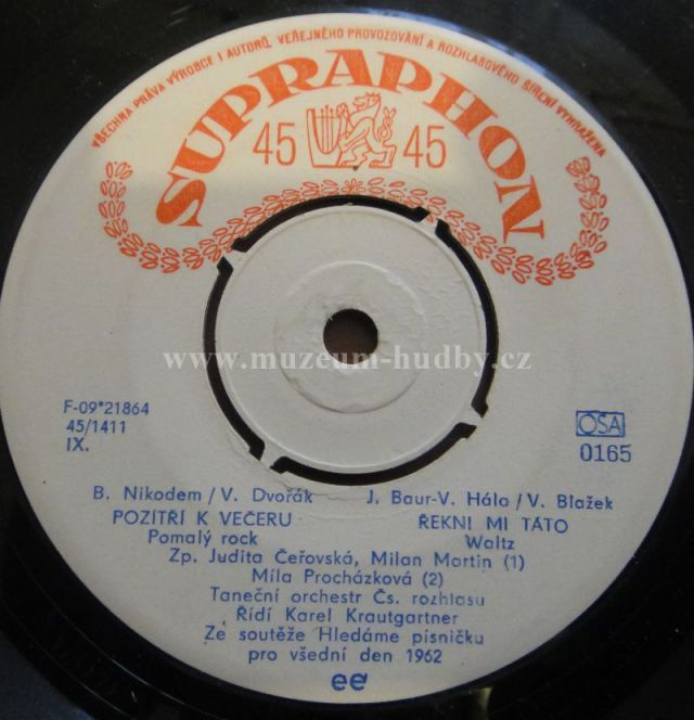 Judita Cerovska,Milan Martin,Mila Prochazkova,Karel Krautgartner,Jiri Vasicek,