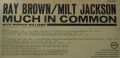 Ray Brown / Milt Jackson / Marion Williams / Kenny Burrell / Albet Heath /Wild Bill Davis-Much In Common