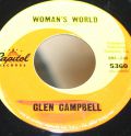 Glen Campbell-Womans World / Tomorrow Never Comes