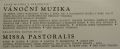 František Xaver Brixi / Adam Michna z Otradovic-Vánoční muzika / Missa Pastoralis