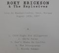 ROKY ERICKSON & THE EXPLOSIVES-Live At Oyafestival