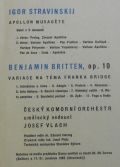 Stravinskij / Britten / Cesky Komorni Orchestr /Josef Vlach-Apollon Musagete / Variace na tema F.Bridge,op.10