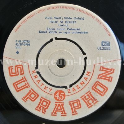 Judita Čeřovská, Karel Vlach Se Svým Orchestrem