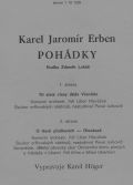 Karel Jaromír Erben, Karel Höger-Pohádky - Živá Voda, O Zlatovlásce, Hrnéčku Vař