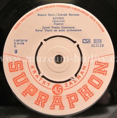 Yvetta Simonová, Karel Vlach Se Svým Orchestrem