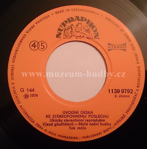 Úvodní Deska Ke Stereofonnímu Poslechu