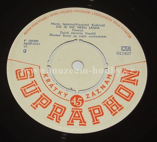 Jarmila Veselá, Gustav Brom Se Svým Orchestrem