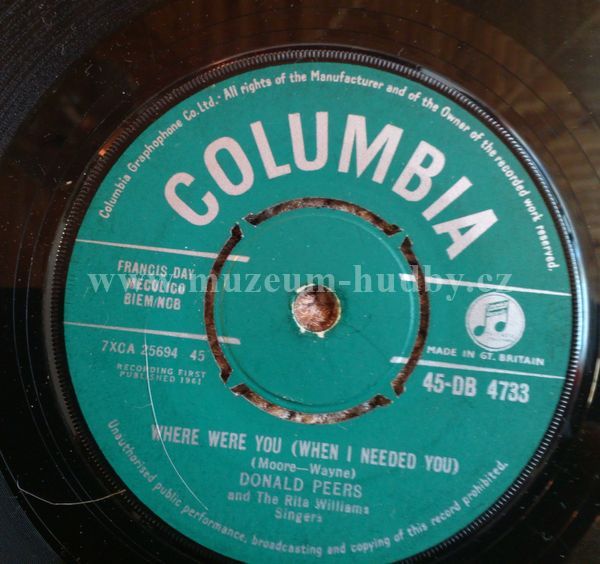 Donald Peers And The Rita Williams Singers