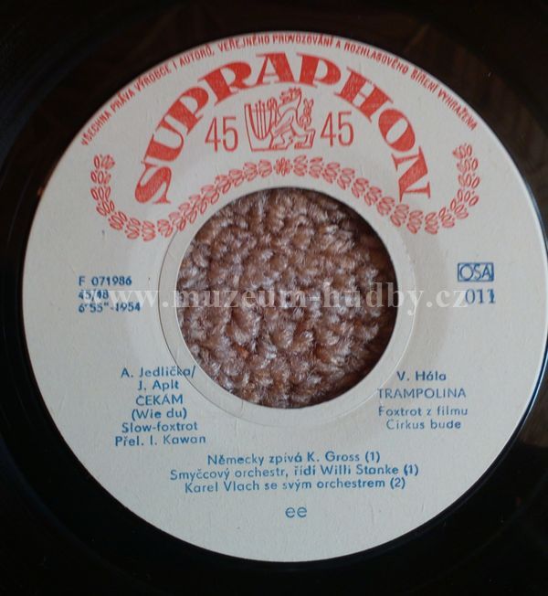 K. Gross / Karel Vlach se svým orchestrem