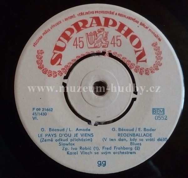 Karel Vlach Se Svým Orchestrem / Iva Robič