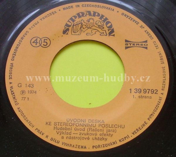 Úvodní Deska Ke Stereofonnímu Poslechu