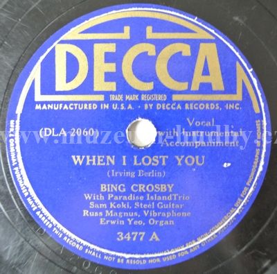 Bing Crosby With The Paradise Island Trio