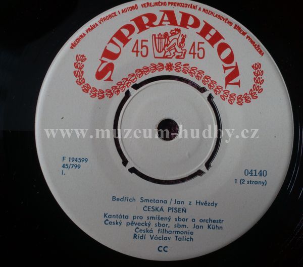 Bedřich Smetana / Jan Z Hvězdy / Česká Filharmonie / Václav Talich