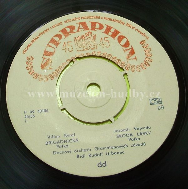 Dechový Orchestr Gramofonových Závodů, Dechová Hudba Supraphon