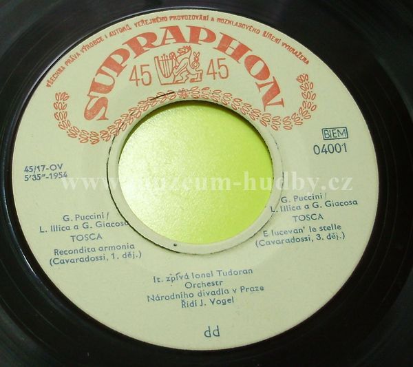 Ionel Tudoran, Orchestr Národního divadla v Praze, Jaroslav Vogel