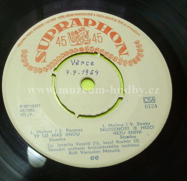 Jarmila Veselá / Josef Kuchár / J. Vašíček