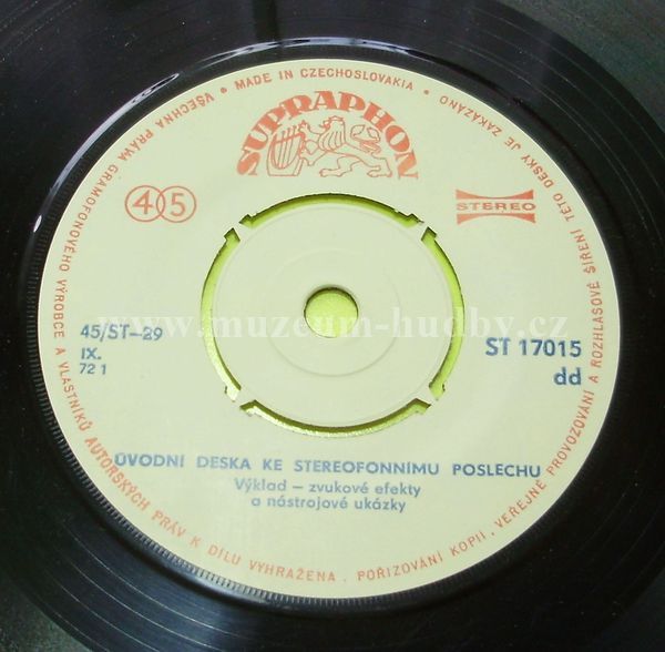 Úvodní Deska Ke Stereofonnímu Poslechu