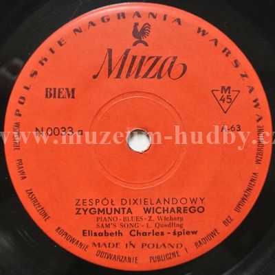 Zespół Dixielandowy Zygmunta Wicharego  Śpiew Elizabeth Charles