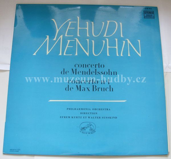 Yehudi Menuhin, The Philharmonia Orchestra, Efrem Kurtz, Walter Susskind
