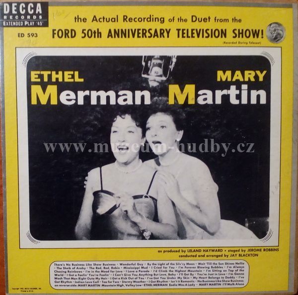 Mary Martin And Ethel Merman