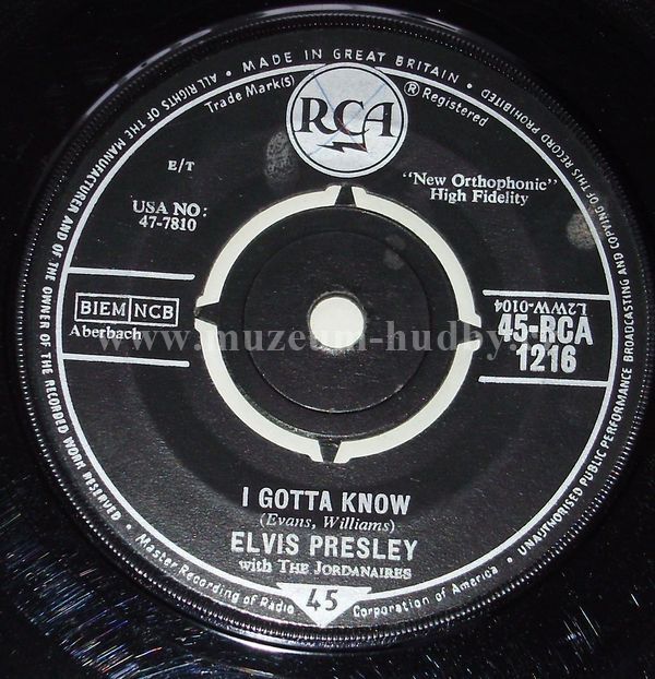 Elvis Presley With The Jordanaires