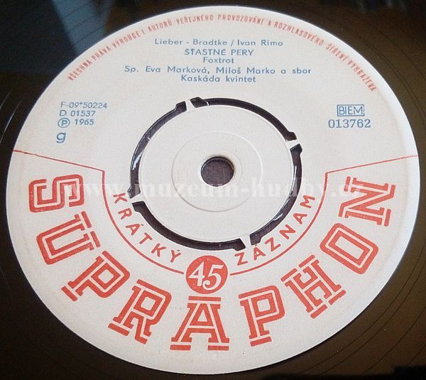 Eva Marková, Miloš Marko A Sbor Kaskáda Kvintet / Jozef Kuchár, Tanečný Orchester Gustava Broma