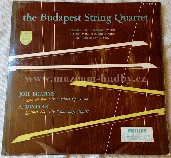 Budapest String Quartet, Johannes Brahms, Antonín Dvořák