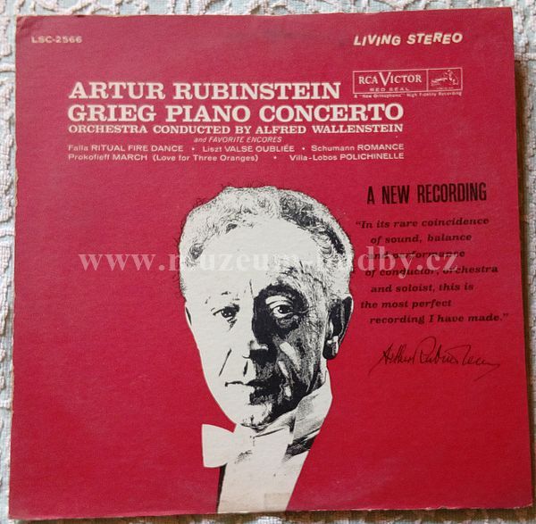 Artur Rubinstein, Alfred Wallenstein, Grieg, Falla, Liszt, Schumann, Prokofieff, Villa-Lobos