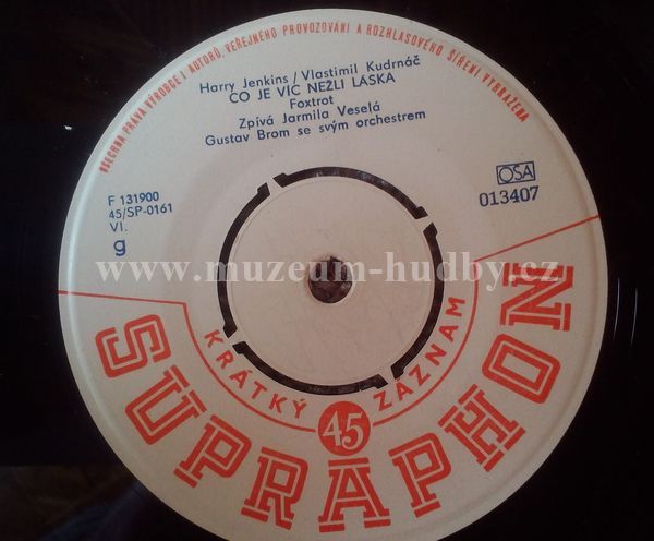 Jarmila Veselá, Gustav Brom Se Svým Orchestrem