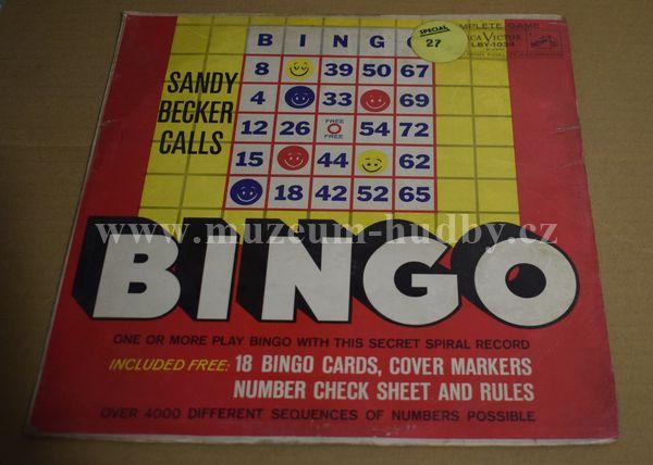 LP Record w/Bingo Cards & Markers, 18 Bingo Cards, Cover Makers