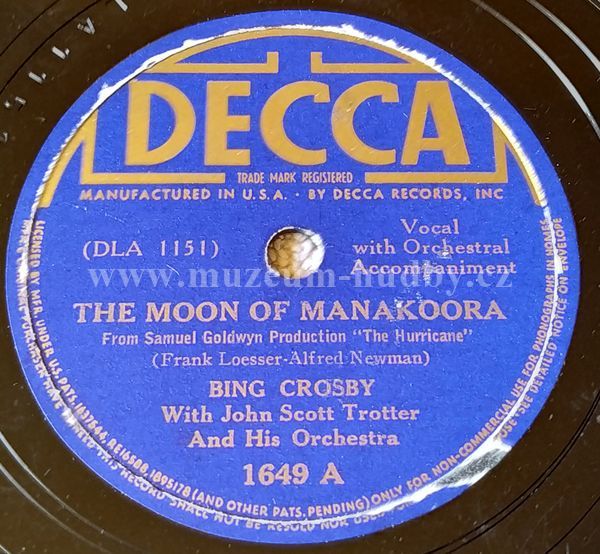 Bing Crosby With John Scott Trotter And His Orchestra