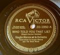 Vaughn Monroe And His Orchestra-Who Told You That Lie? / It's My Lazy Day