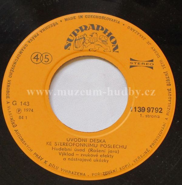 Úvodní Deska Ke Stereofonnímu Poslechu