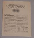 No Artist-Stereo Test Record For Home And Laboratory Use - Model 211