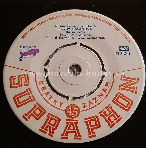 Petr Altman, Eduard Parma Se Svým Orchestrem