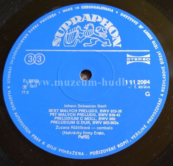 Johann Sebastian Bach, Zuzana Růžičková