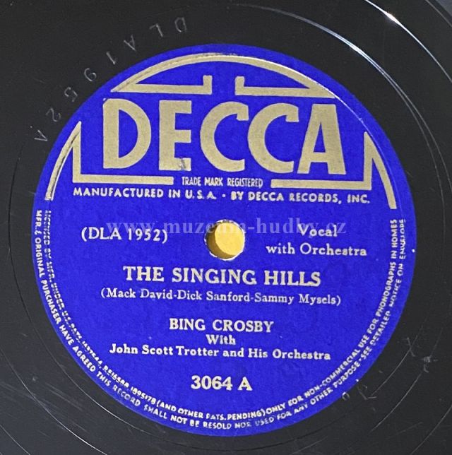 Bing Crosby With John Scott Trotter And His Orchestra