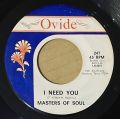 Masters Of Soul-Count The Times / I Need You