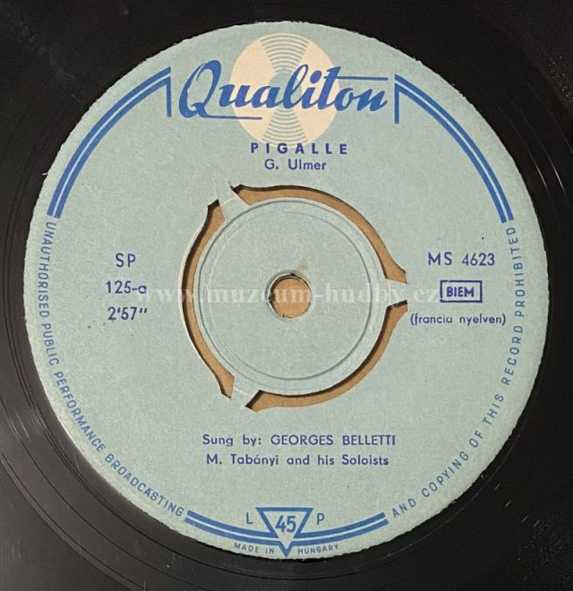 Georges Belletti, Tabányi Mihály És Szólistái