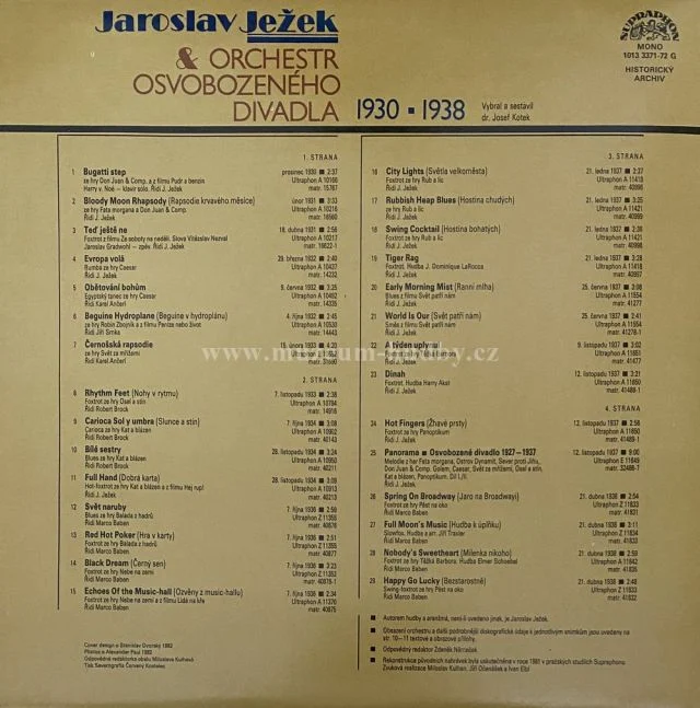 Jaroslav Ježek & Orchestr Osvobozeného Divadla - Obrázek 3