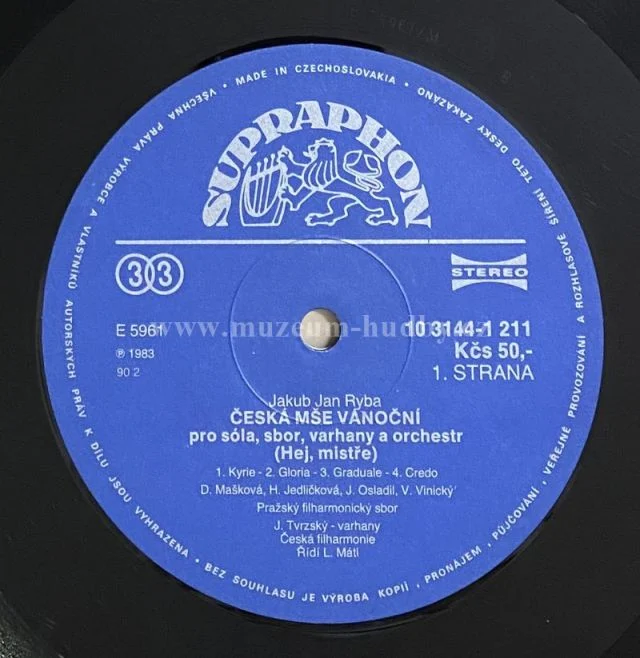 Jakub Jan Ryba, Czech Philharmonic Chorus And Czech Philharmonic Orchestra, Lubomír Mátl - Obrázek 7