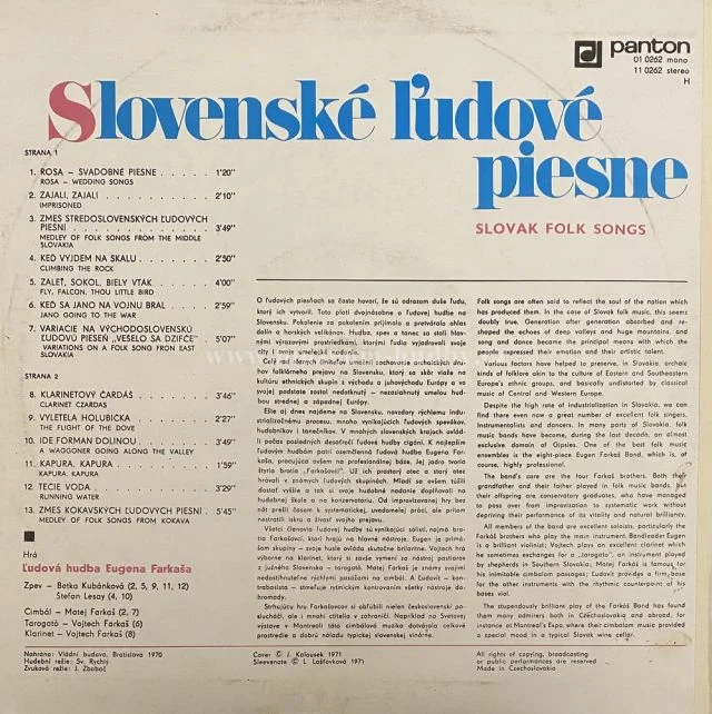 Ludová Hudba Eugena Farkaša - Obrázek 2