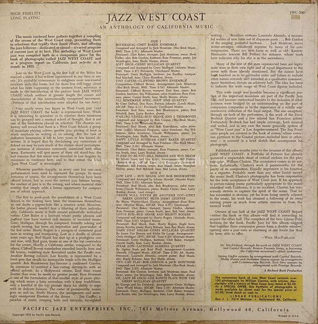 Gerry Mulligan Quartet, Chet Baker Quartet & Others - Obrázek 2