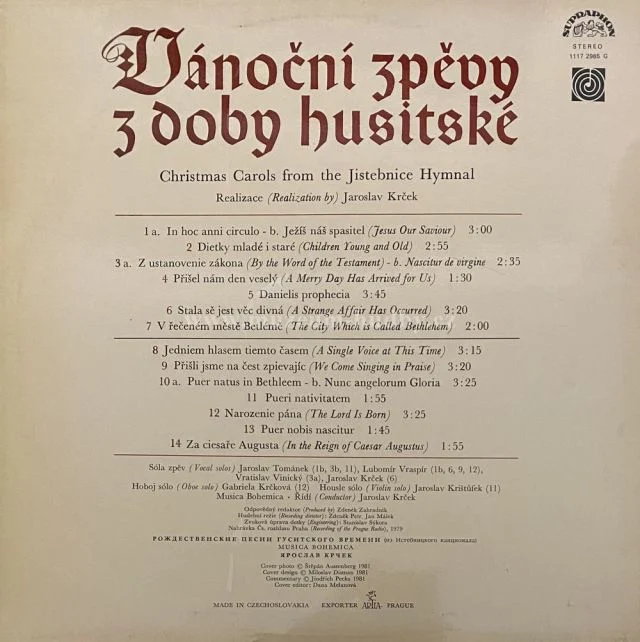 Musica Bohemica, Jaroslav Krček - Obrázek 2