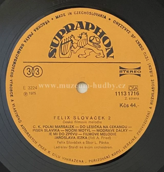 Ladislav Štaidl Se Svým Orchestrem, Felix Slováček - Obrázek 4