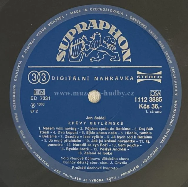 J. Seidel, Kühnův Dětský Sbor, Pražské Dechové Kvinteto, J. Chvála - Obrázek 4