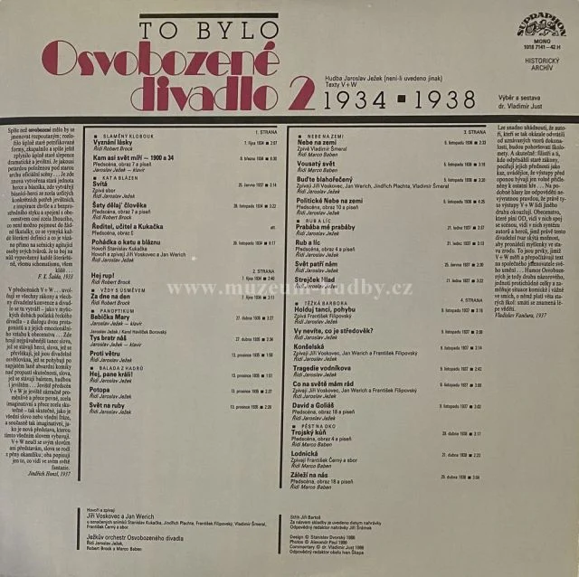 Osvobozené Divadlo, Voskovec & Werich, J. Ježek, Ježkův Orchestr Osvobozeného Divadla - Obrázek 3