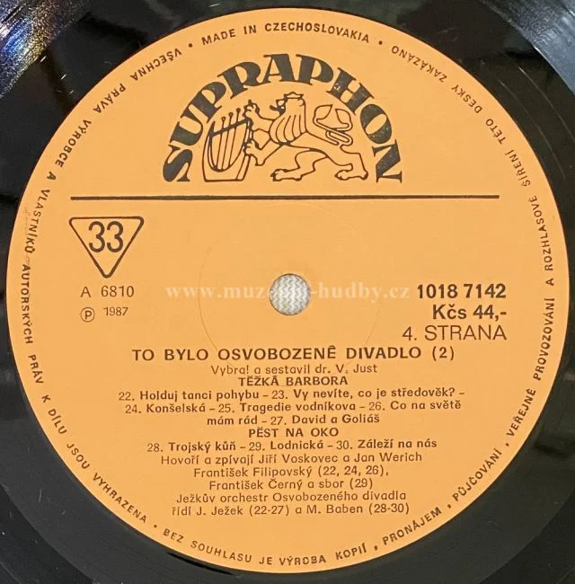 Osvobozené Divadlo, Voskovec & Werich, J. Ježek, Ježkův Orchestr Osvobozeného Divadla - Obrázek 6