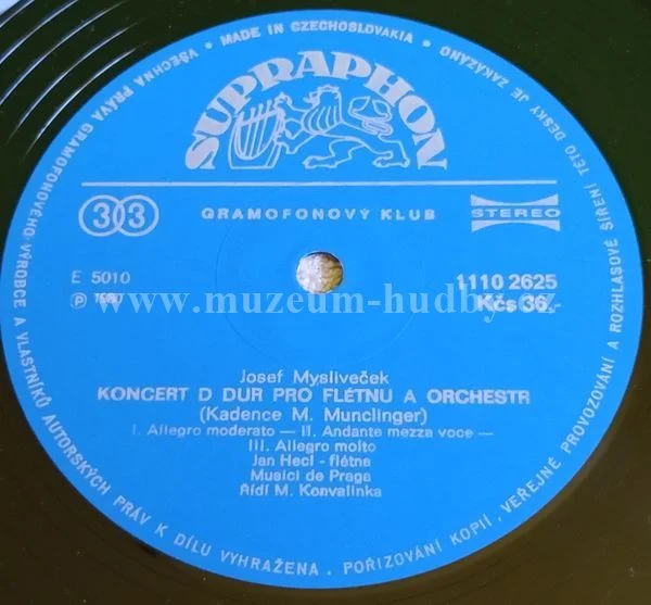 Josef Mysliveček, Karel Stamic, Jan Hecl, Musici De Praga, Miloš Konvalinka - Obrázek 4