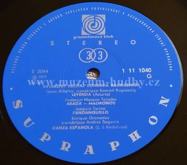 Konrad Ragossnig, I. Albéniz, F. M. Torroba, J. Turina, E. Granados - A. Segovia, H. Villa-Lobos - Obrázek 4